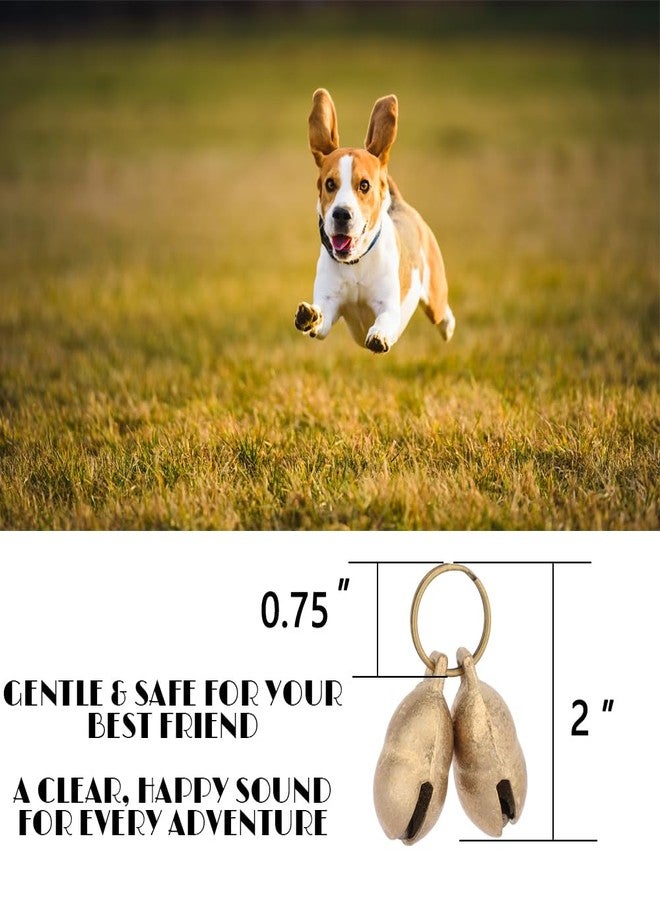 kcrygogo Brass Bell for Medium/Large Dogs Loud & Clear Bells for Collar/Leash Bell Tracker Noise Maker Anti-lost Bell(4pcs) - Image 2